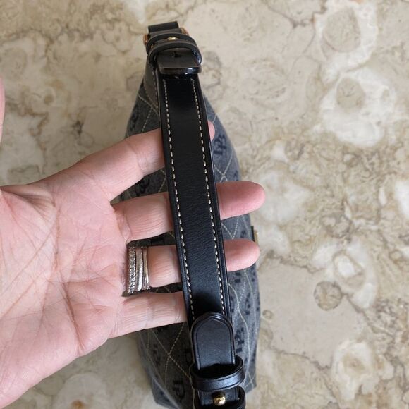 Dooney & Bourke Monogram Canvas & Leather Hobo Bag - Picture 9 of 13